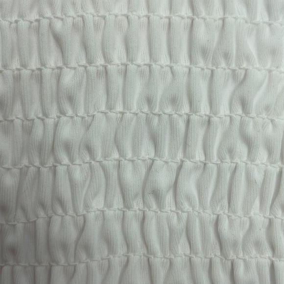 Cabana Del Sol White Smocked Bikini Bottoms Size Large - Picture 8 of 9